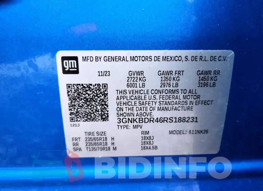 3GNKBDR46RS188231 Photo# 13