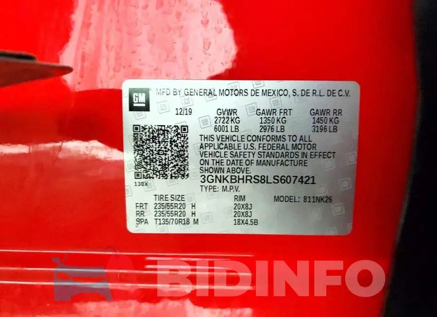 3GNKBHRS8LS607421 Photo# 13