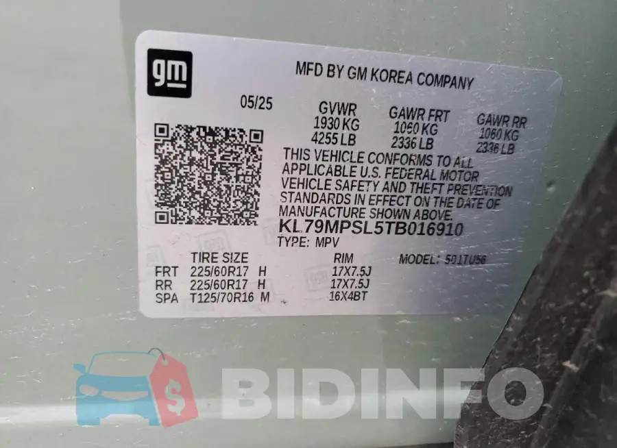 KL79MPSL5TB016910 Photo# 13