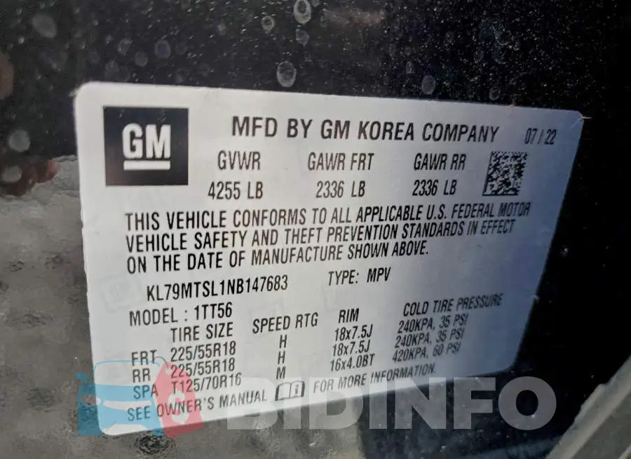 KL79MTSL1NB147683 Photo# 13