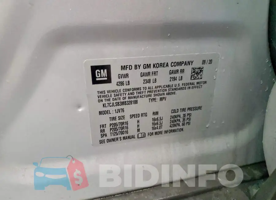 KL7CJLSB3MB328188 Photo# 13