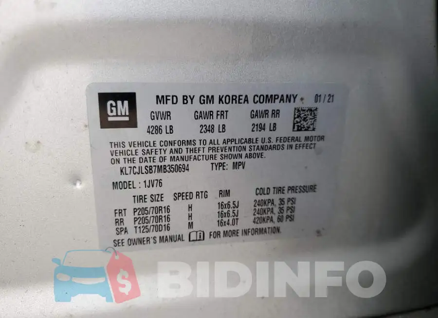 KL7CJLSB7MB350694 Photo# 13