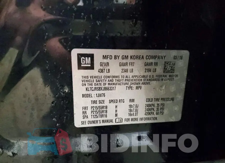 KL7CJRSBXJB663317 Photo# 13