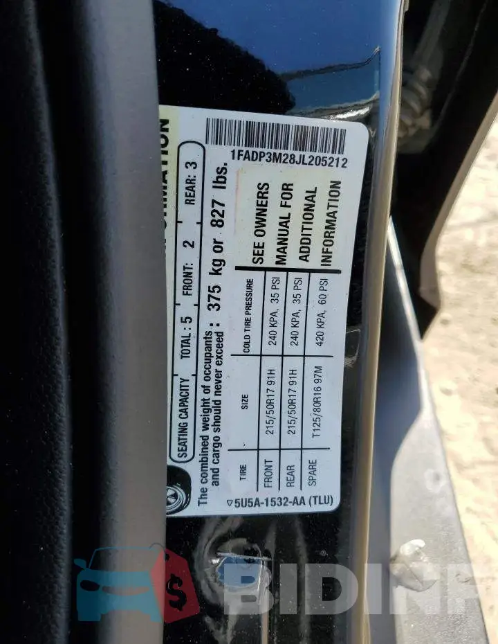 1FADP3M28JL205212 Photo# 13