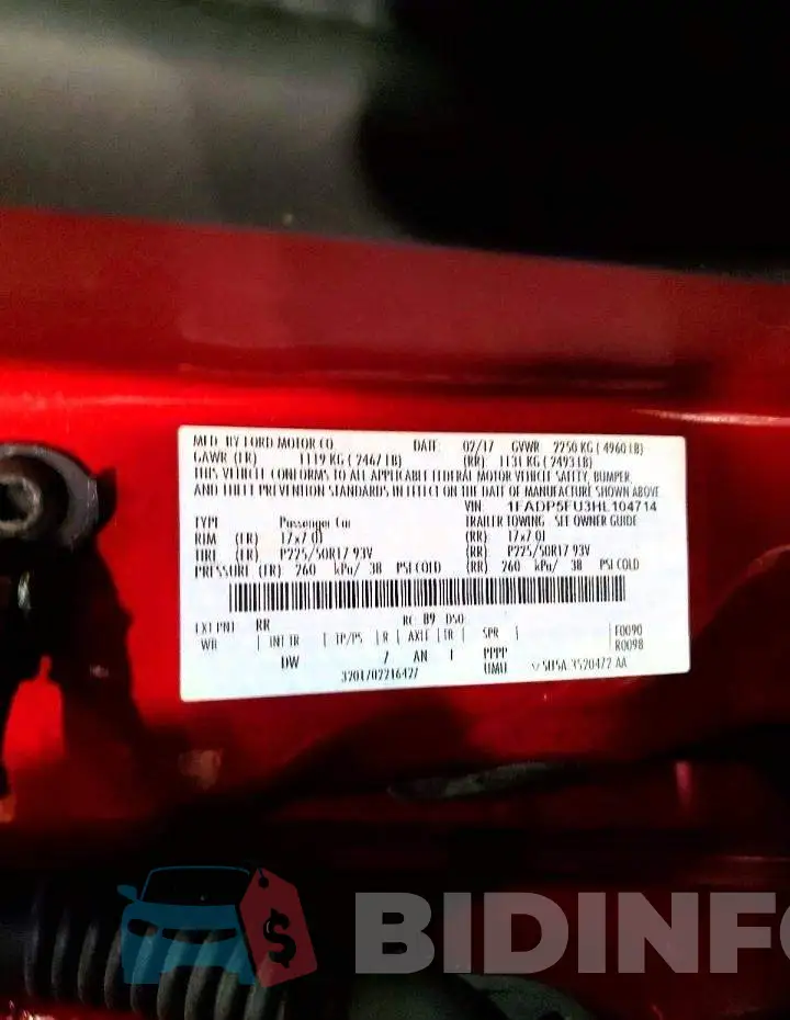 1FADP5FU3HL104714 Photo# 13