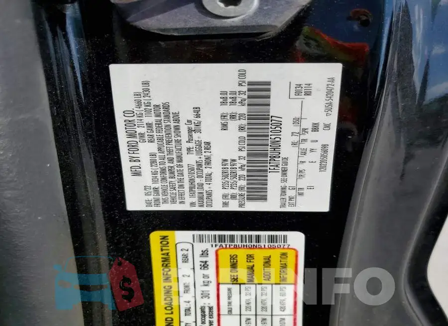 1FATP8UH0N5105077 Photo# 12