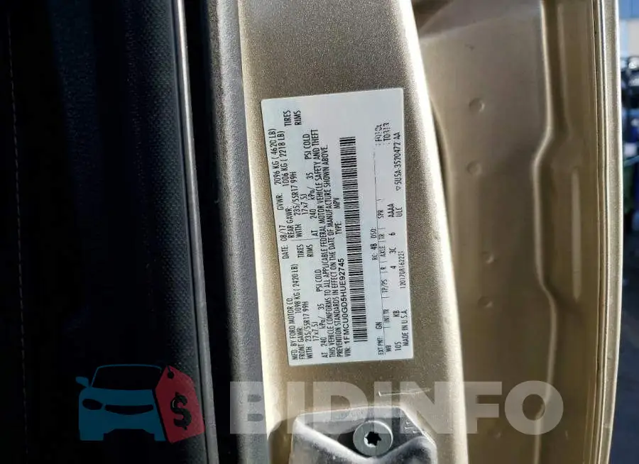 1FMCU0GD5HUE92745 Photo# 12