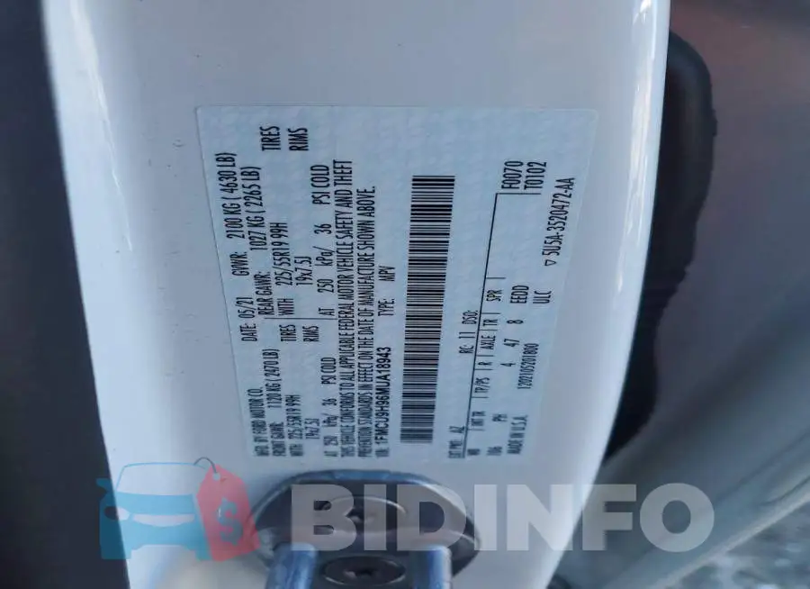 1FMCU9H96MUA18943 Photo# 14