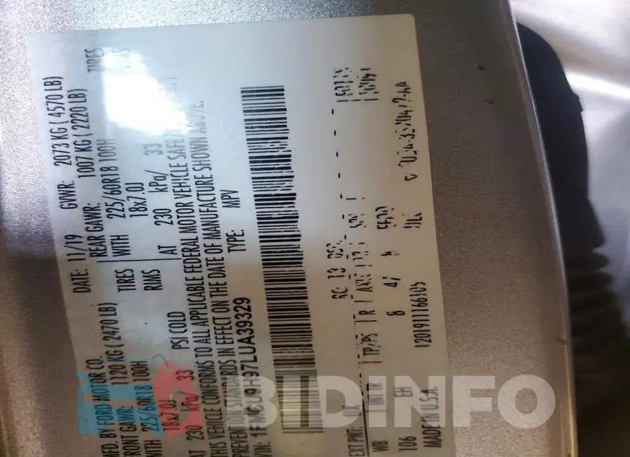1FMCU9H97LUA39329 Photo# 13