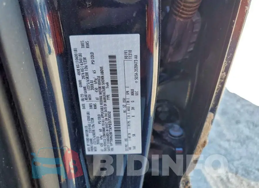 1FT8W2BTXPED73032 Photo# 12