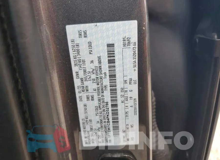 1FTEW1CB4PKD32786 Photo# 12