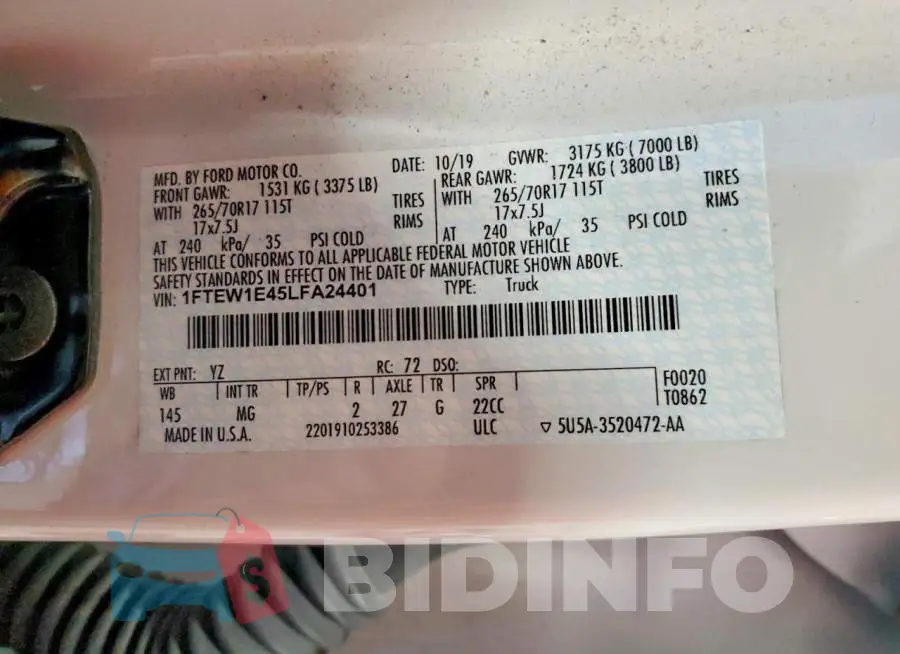 1FTEW1E45LFA24401 Photo# 12