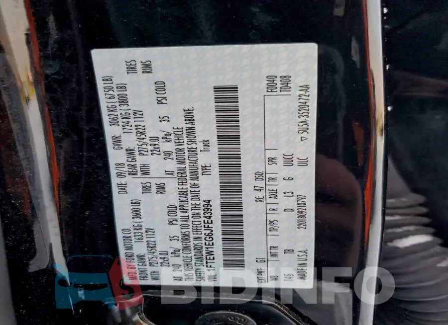 1FTEW1EG6JFE43994 Photo# 13