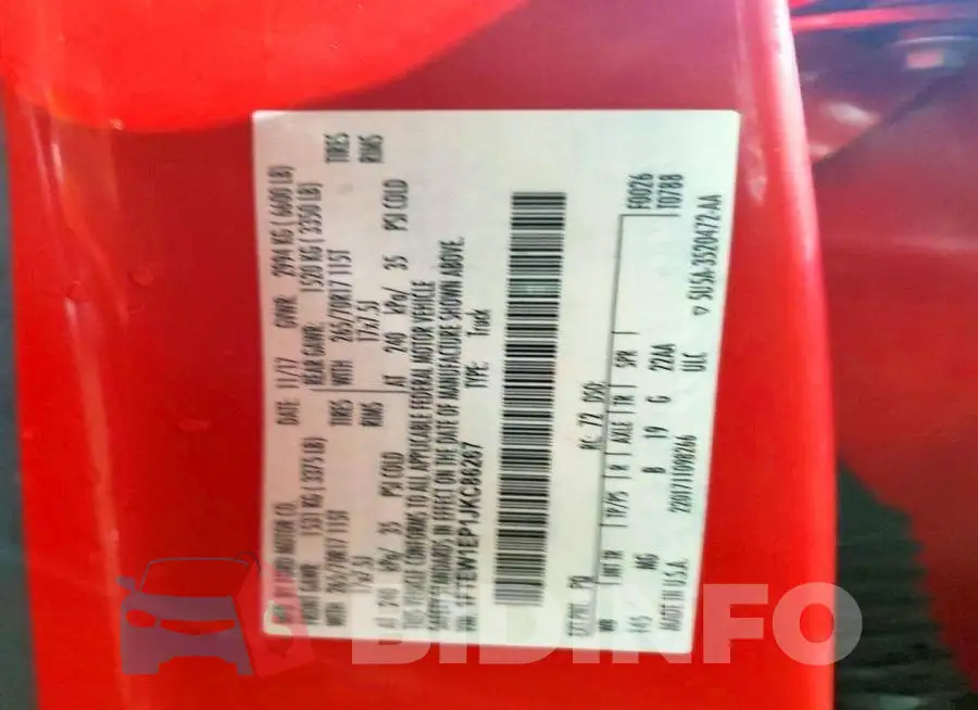 1FTEW1EP1JKC86267 Photo# 12