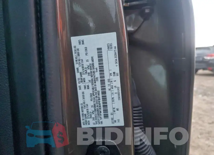1FTFW1E8XPFB51402 Photo# 12