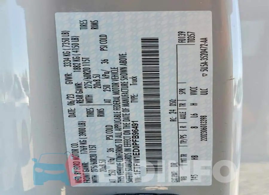1FTFW1ED0PFB96491 Photo# 12