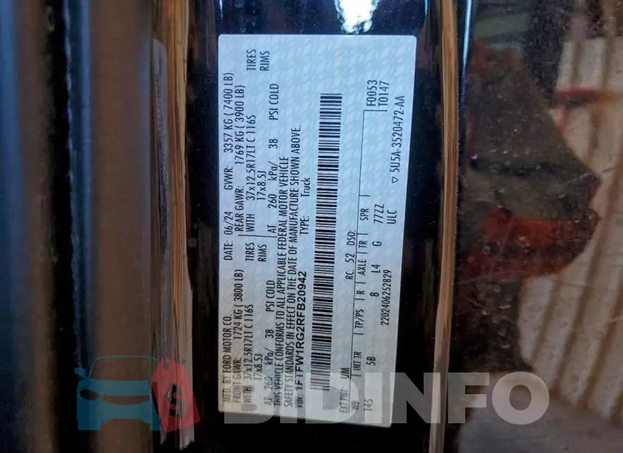 1FTFW1RG2RFB20942 Photo# 13