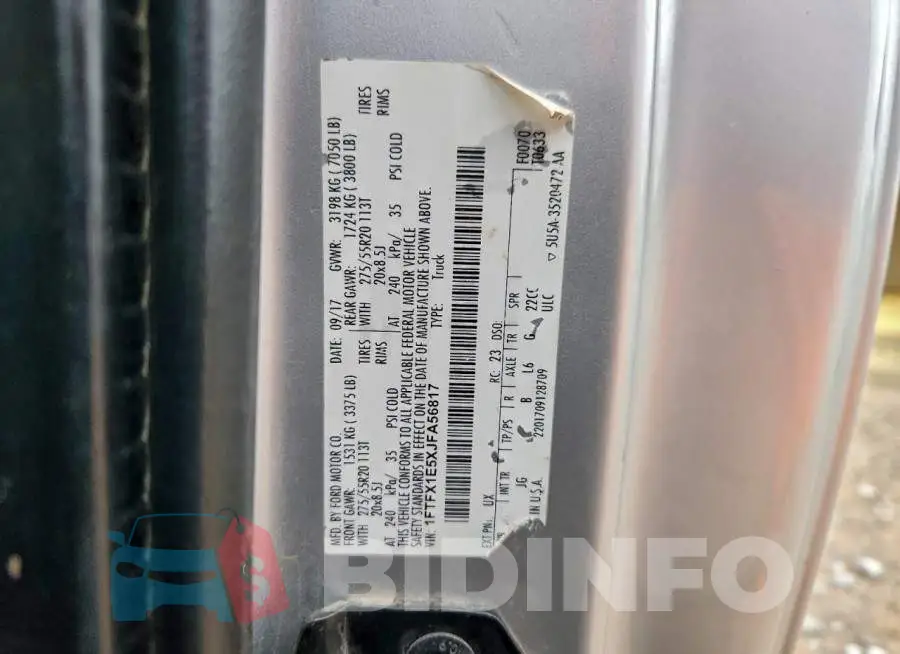 1FTFX1E5XJFA56817 Photo# 12