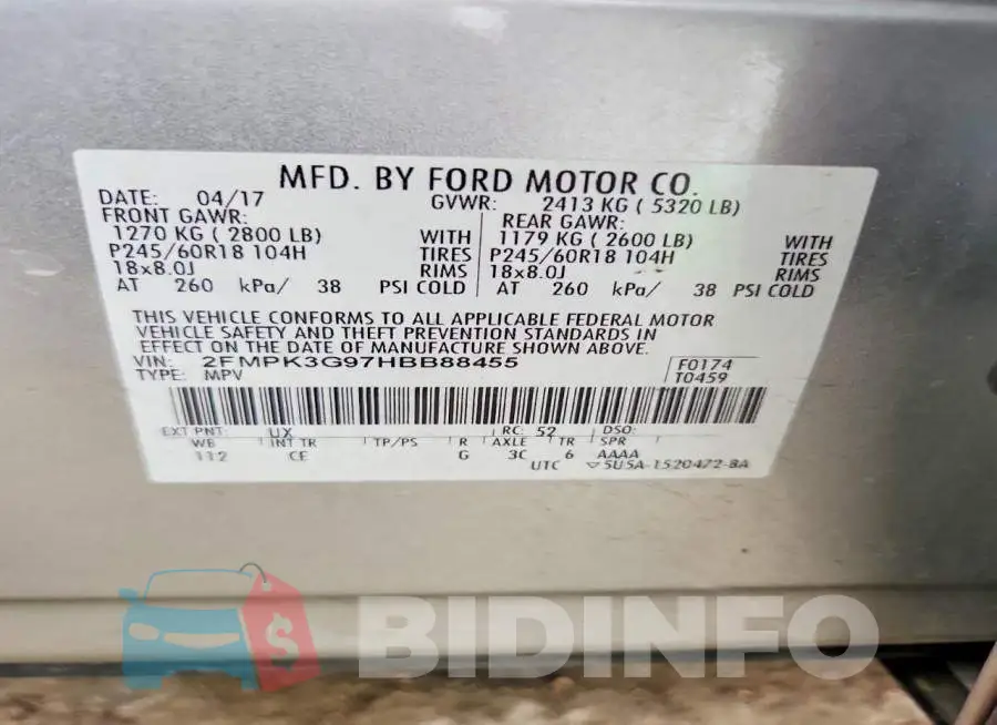 2FMPK3G97HBB88455 Photo# 13