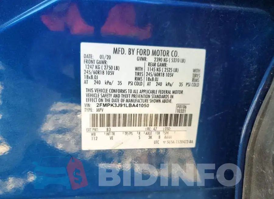 2FMPK3J91LBA41050 Photo# 14