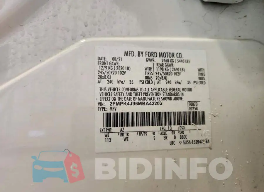 2FMPK4J96MBA42203 Photo# 12