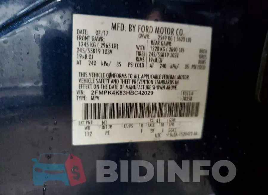 2FMPK4K83HBC42029 Photo# 12