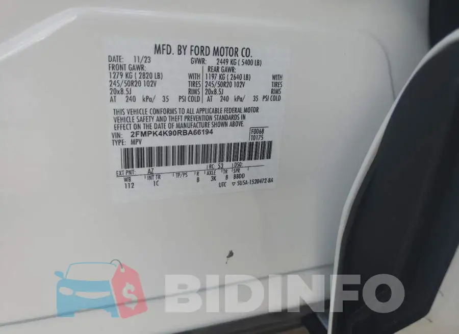 2FMPK4K90RBA66194 Photo# 13