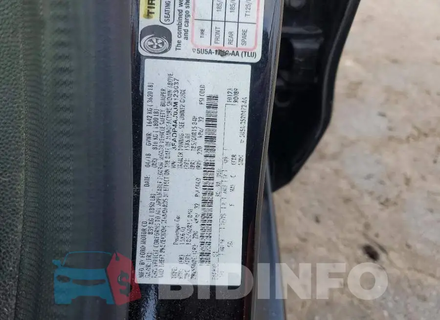 3FADP4AJ0JM123037 Photo# 12