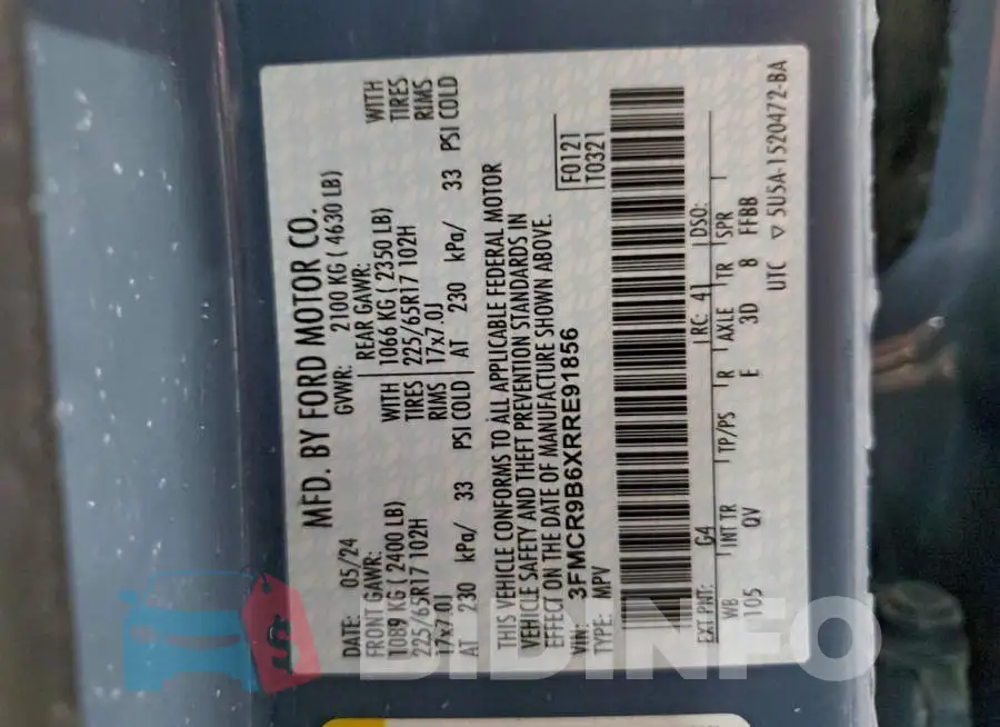 3FMCR9B6XRRE91856 Photo# 12