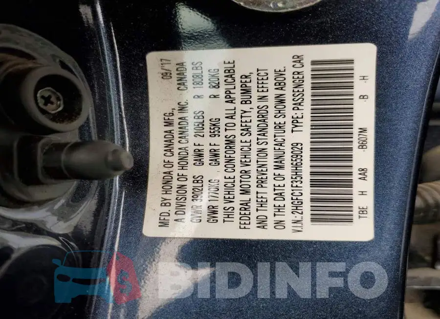 2HGFC1F35HH659029 Photo# 12