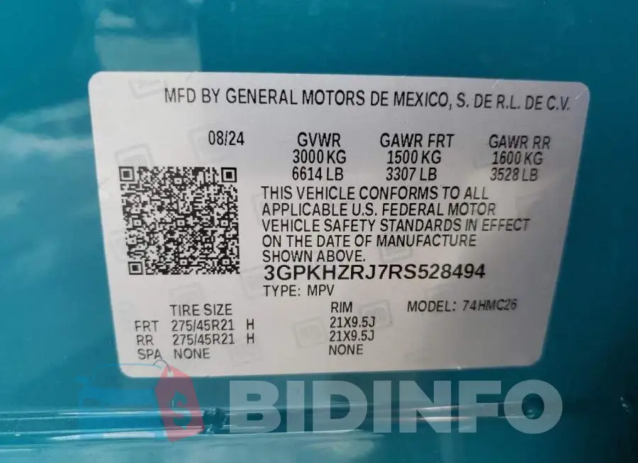 3GPKHZRJ7RS528494 Photo# 13