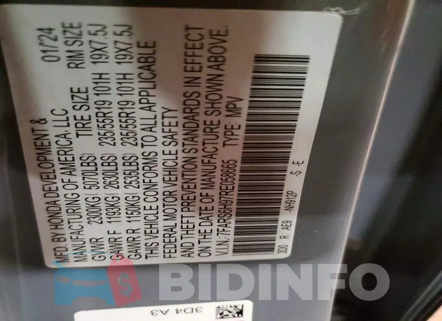 7FARS6H97RE058665 Photo# 13