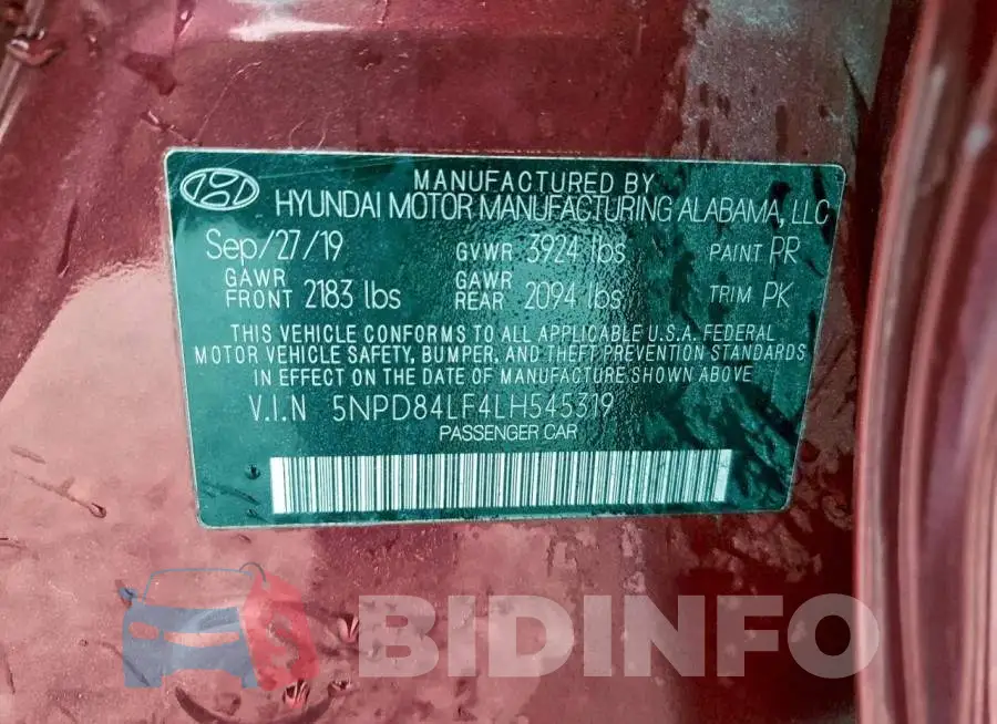 5NPD84LF4LH545319 Photo# 13
