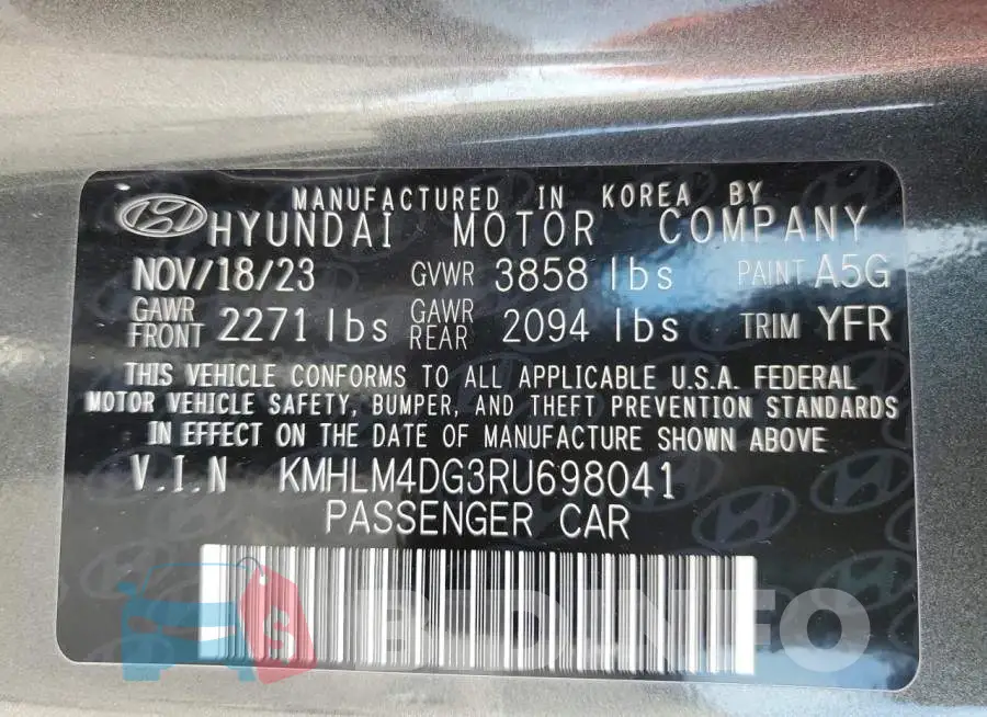 KMHLM4DG3RU698041 Photo# 12