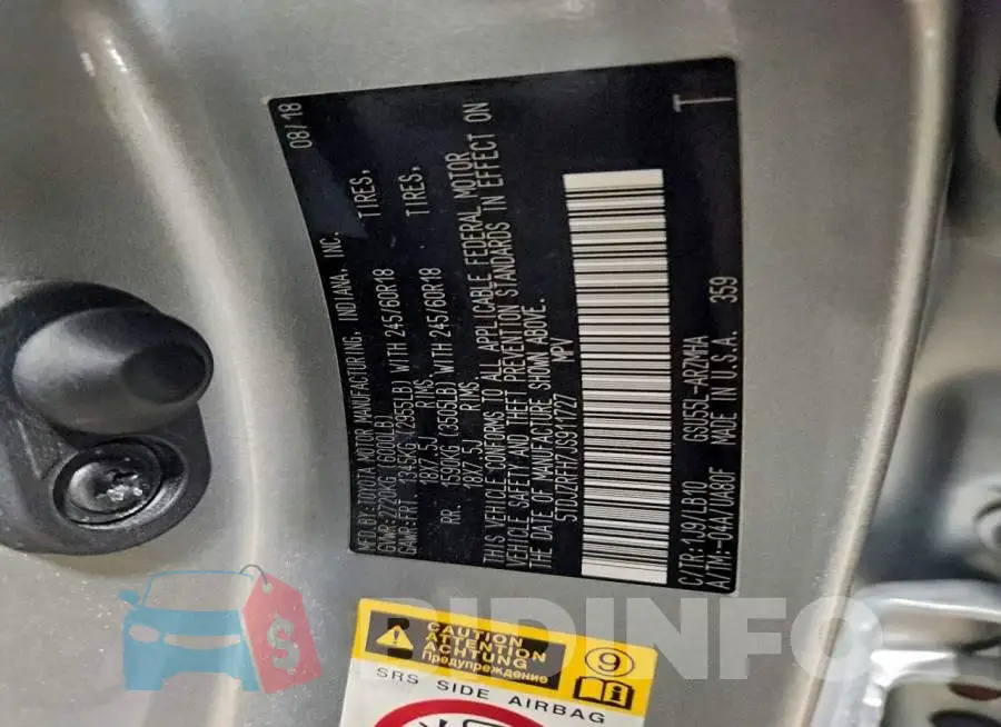 5TDJZRFH7JS911727 Photo# 13