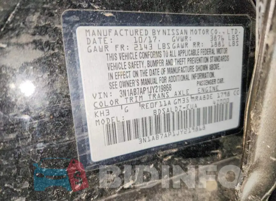 3N1AB7AP1JY219868 Photo# 12