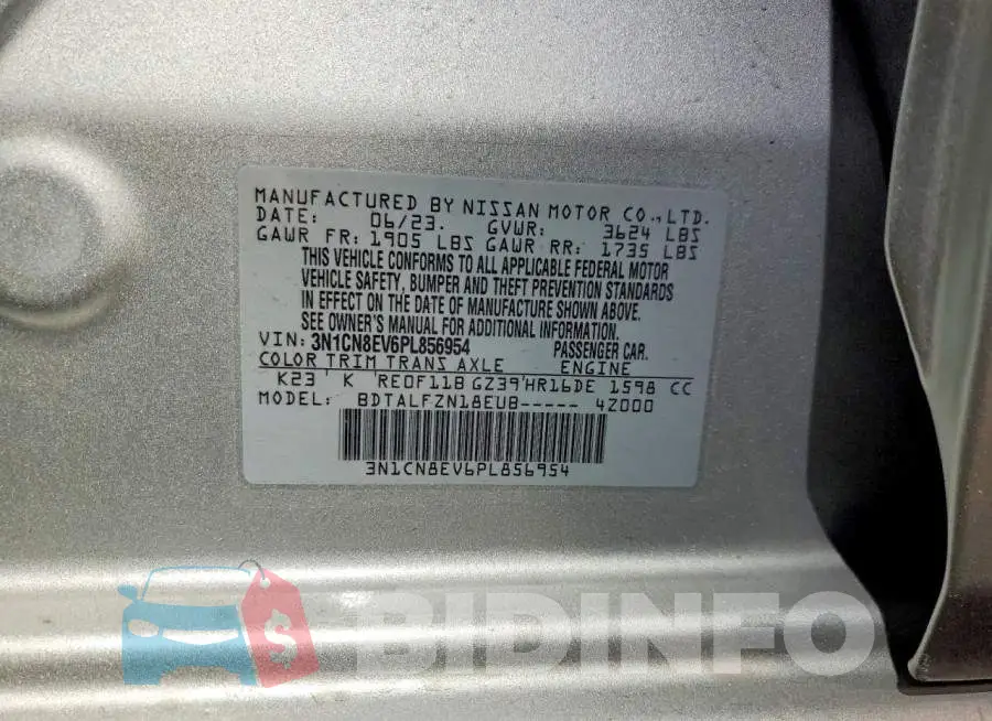 3N1CN8EV6PL856954 Photo# 4