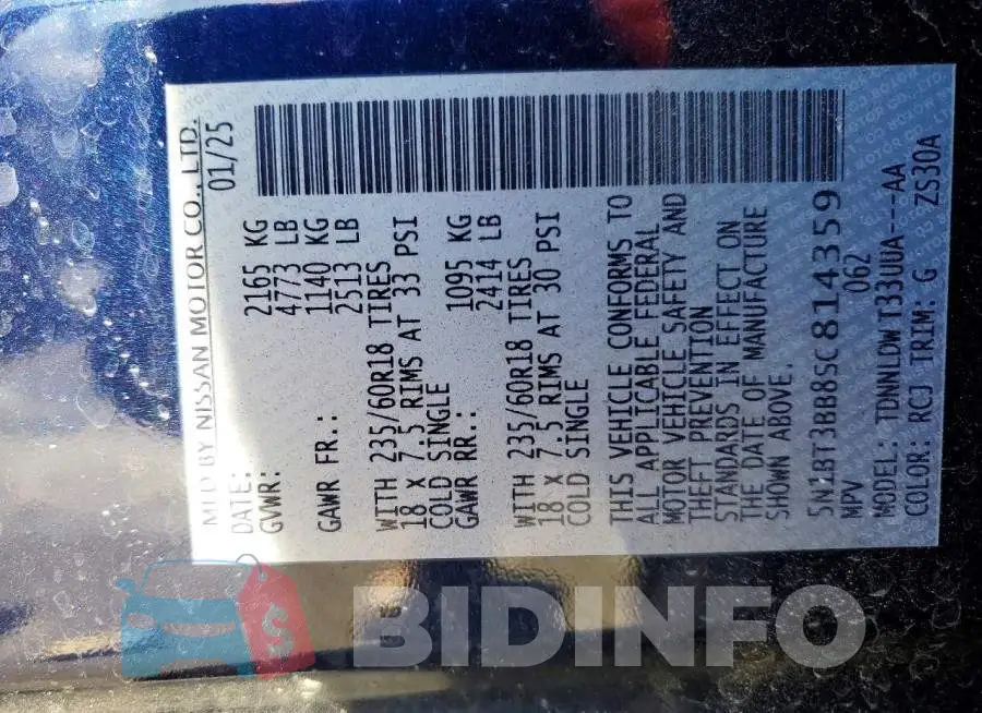 5N1BT3BB8SC814359 Photo# 13