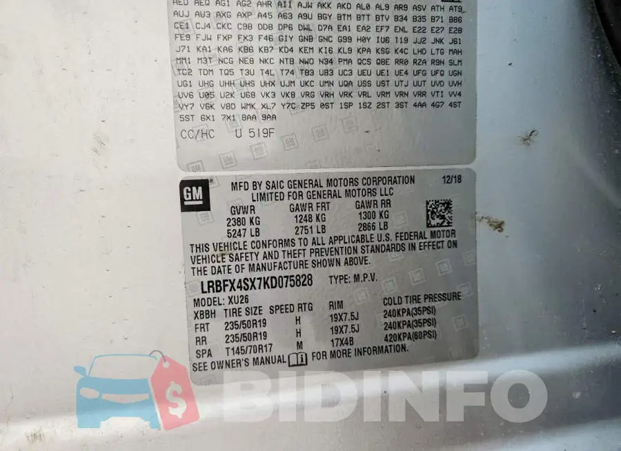 LRBFX4SX7KD075828 Photo# 13