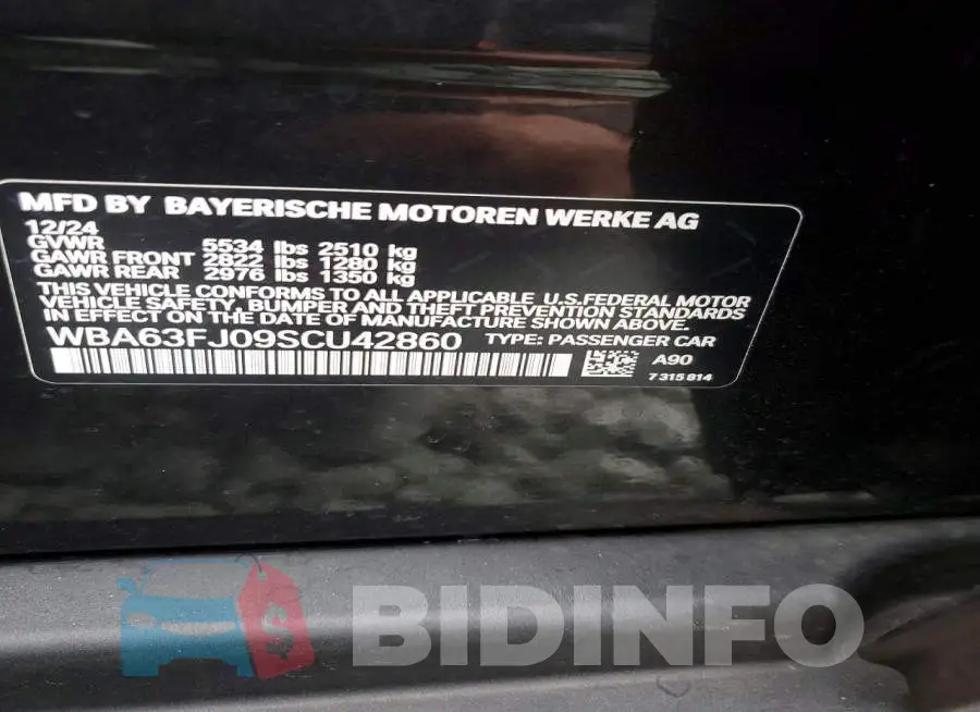 WBA63FJ09SCU42860 Photo# 12