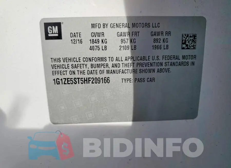 1G1ZE5ST5HF209166 Photo# 12