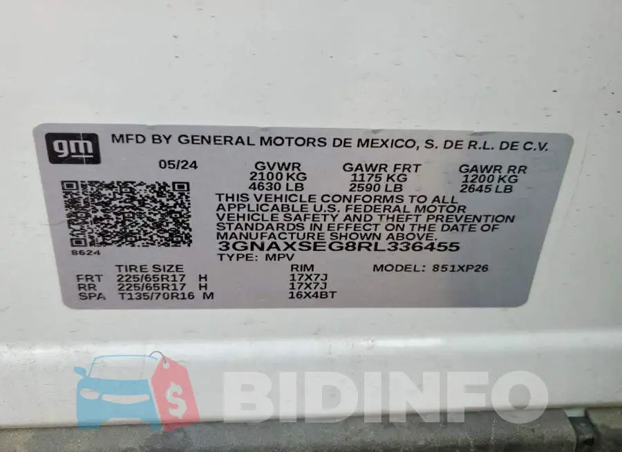 3GNAXSEG8RL336455 Photo# 13