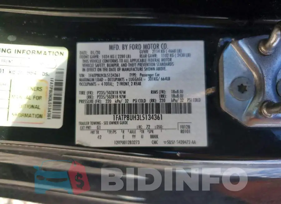 1FATP8UH3L5134361 Photo# 13