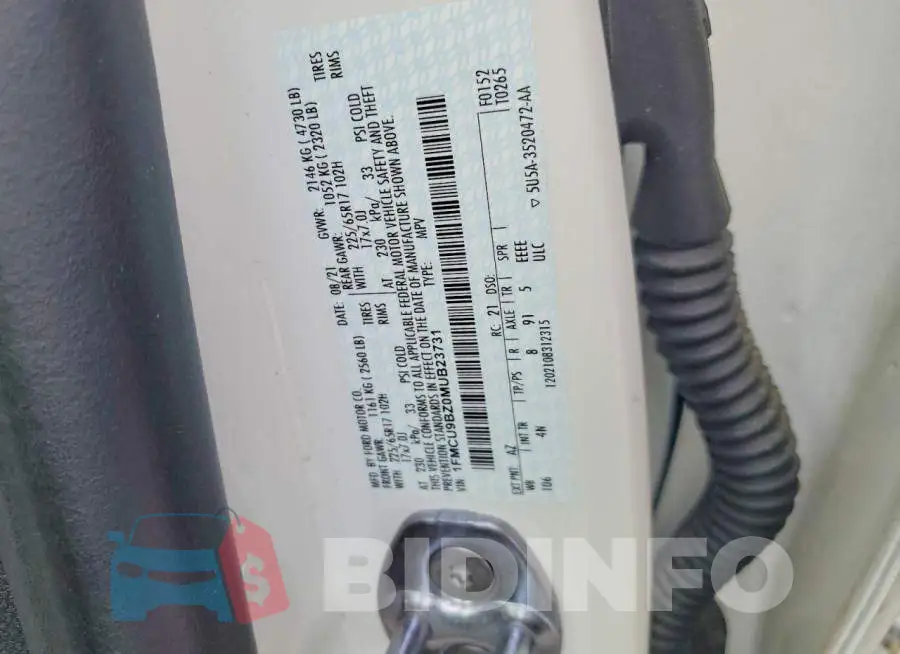 1FMCU9BZ0MUB23731 Photo# 13