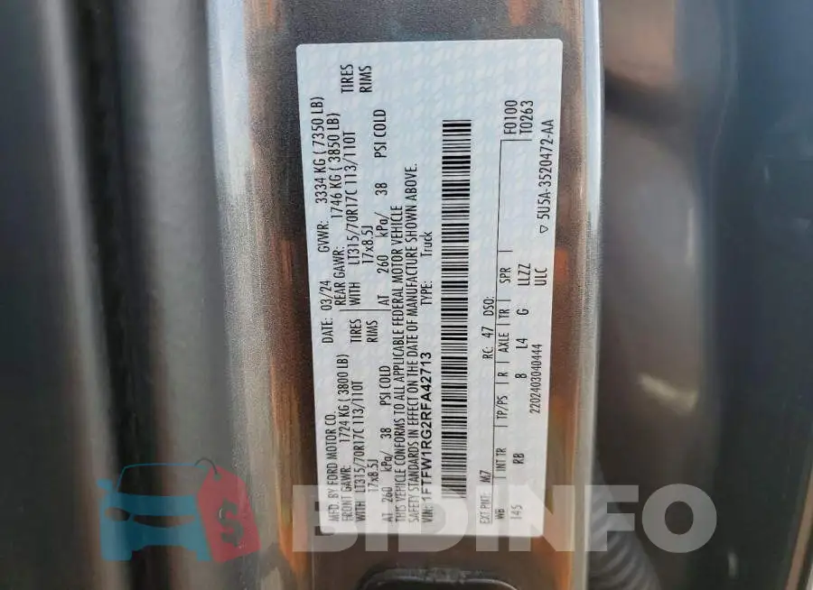 1FTFW1RG2RFA42713 Photo# 13