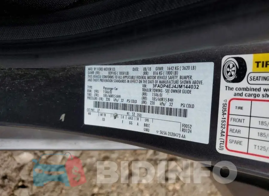 3FADP4EJ4JM144032 Photo# 12