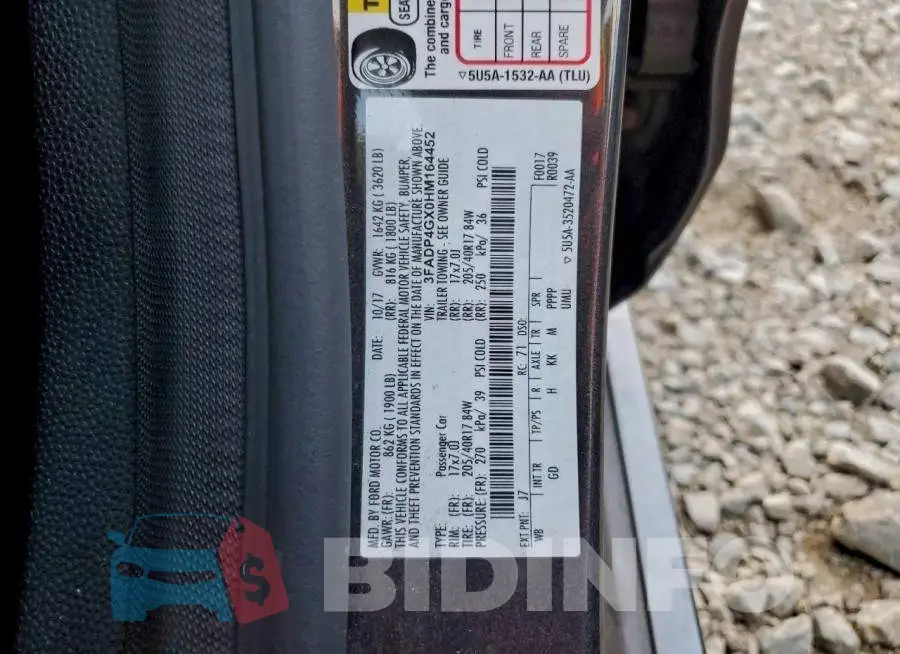3FADP4GX0HM164452 Photo# 13