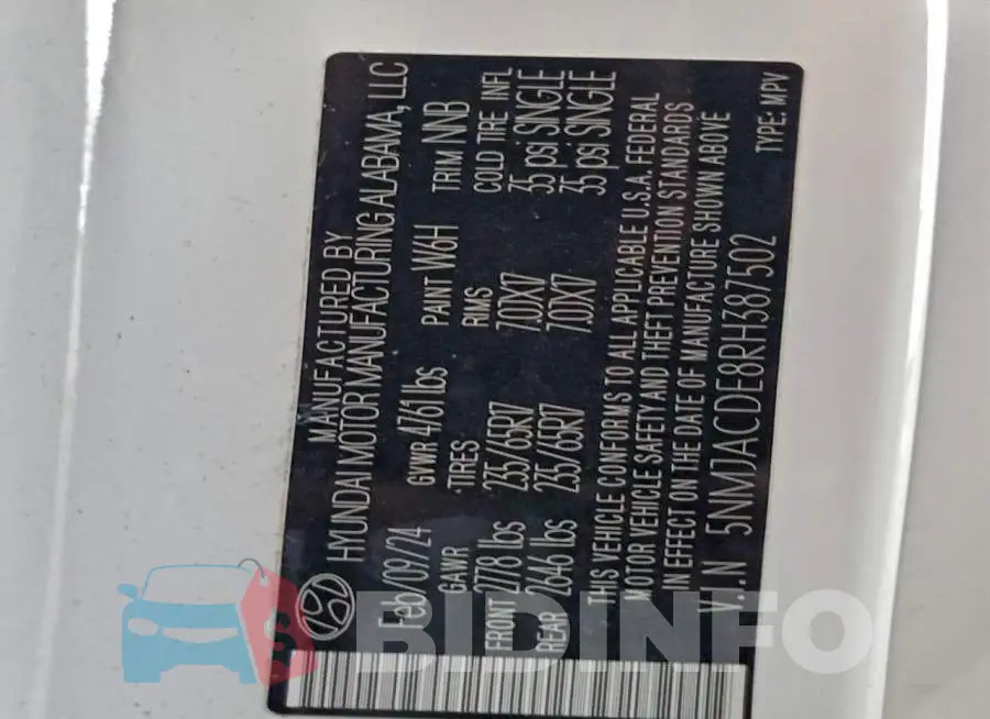 5NMJACDE8RH387502 Photo# 13