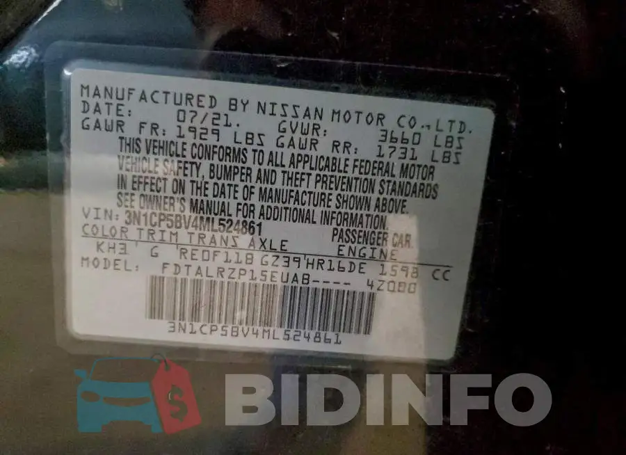 3N1CP5BV4ML524861 Photo# 12