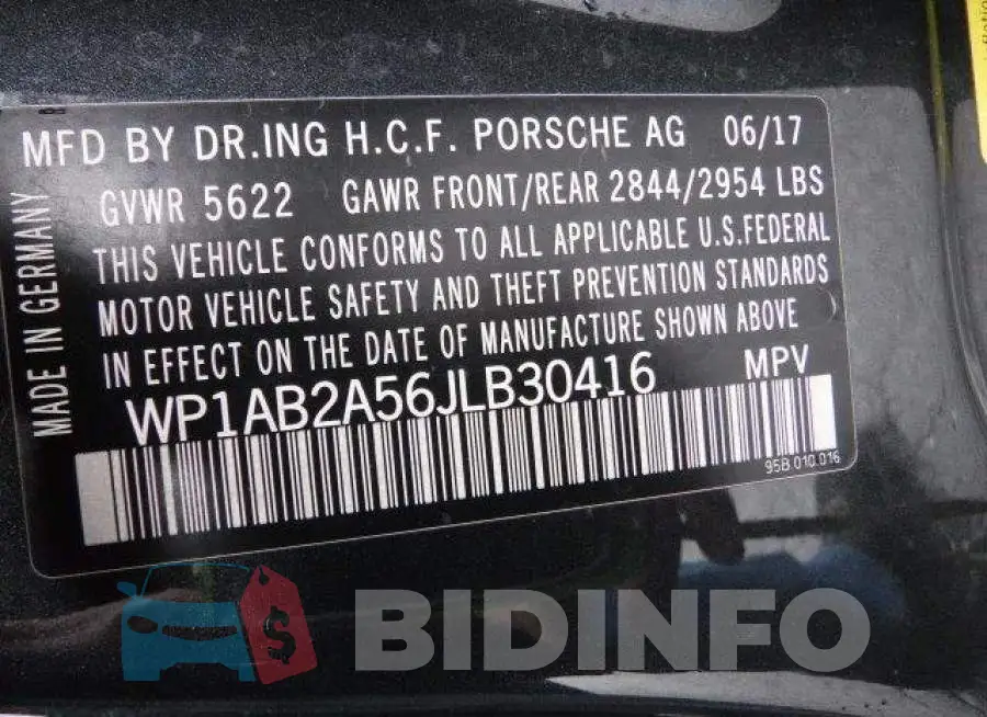 WP1AB2A56JLB30416 Photo# 12